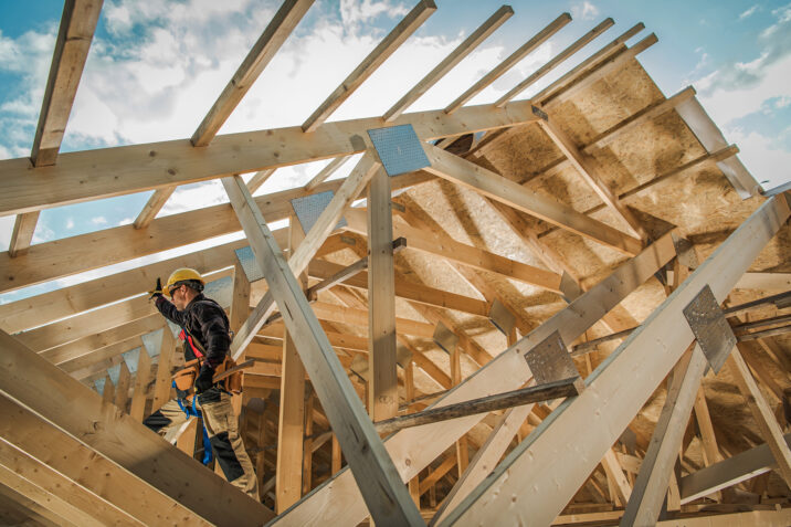 Construction of a new home.